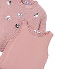 Girls Pink Tulle Dress Set, 1, hi-res