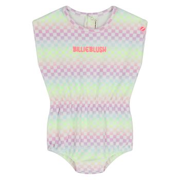Younger Girls Multi-Coloured Checkered Playsuit