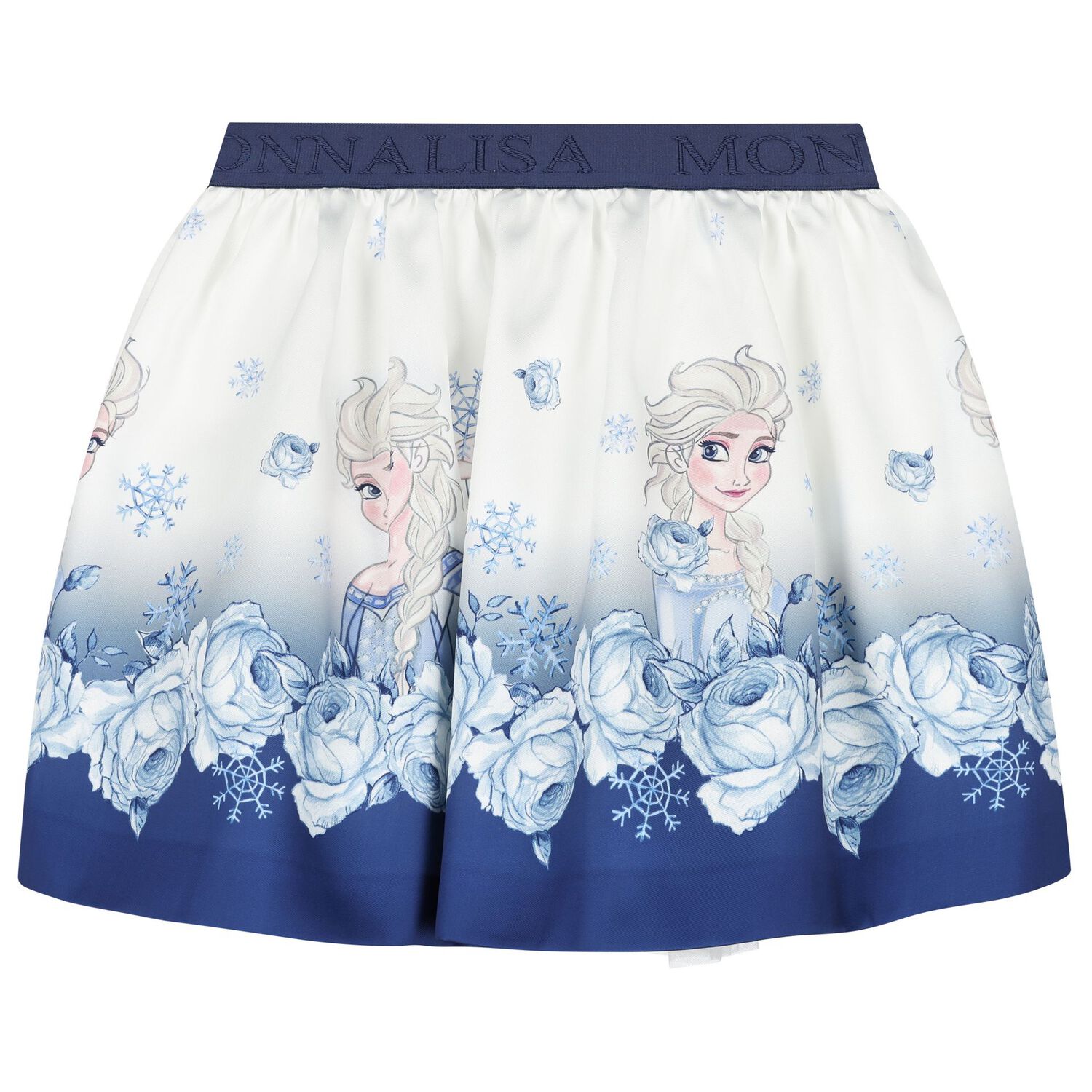 Girls Ivory & Navy Blue Disney Logo Skirt, 1, hi-res image number null