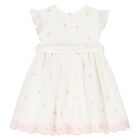 Baby Girls Ivory & Pink Embroidered Dress Set, 2, hi-res