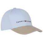 Beige & Blue Logo Cap, 1, hi-res
