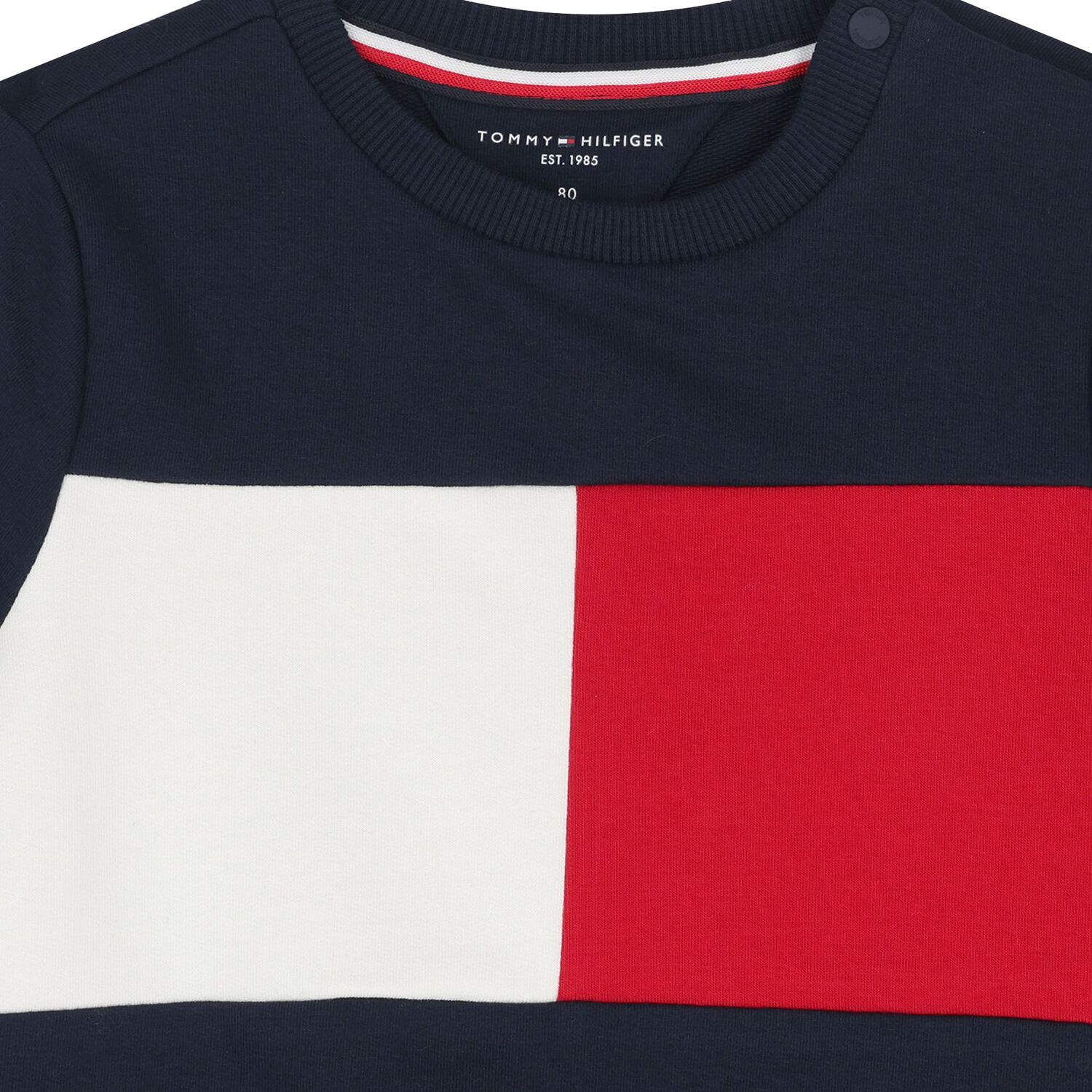 Baby Boys Navy Blue Logo Sweatshirt, 1, hi-res