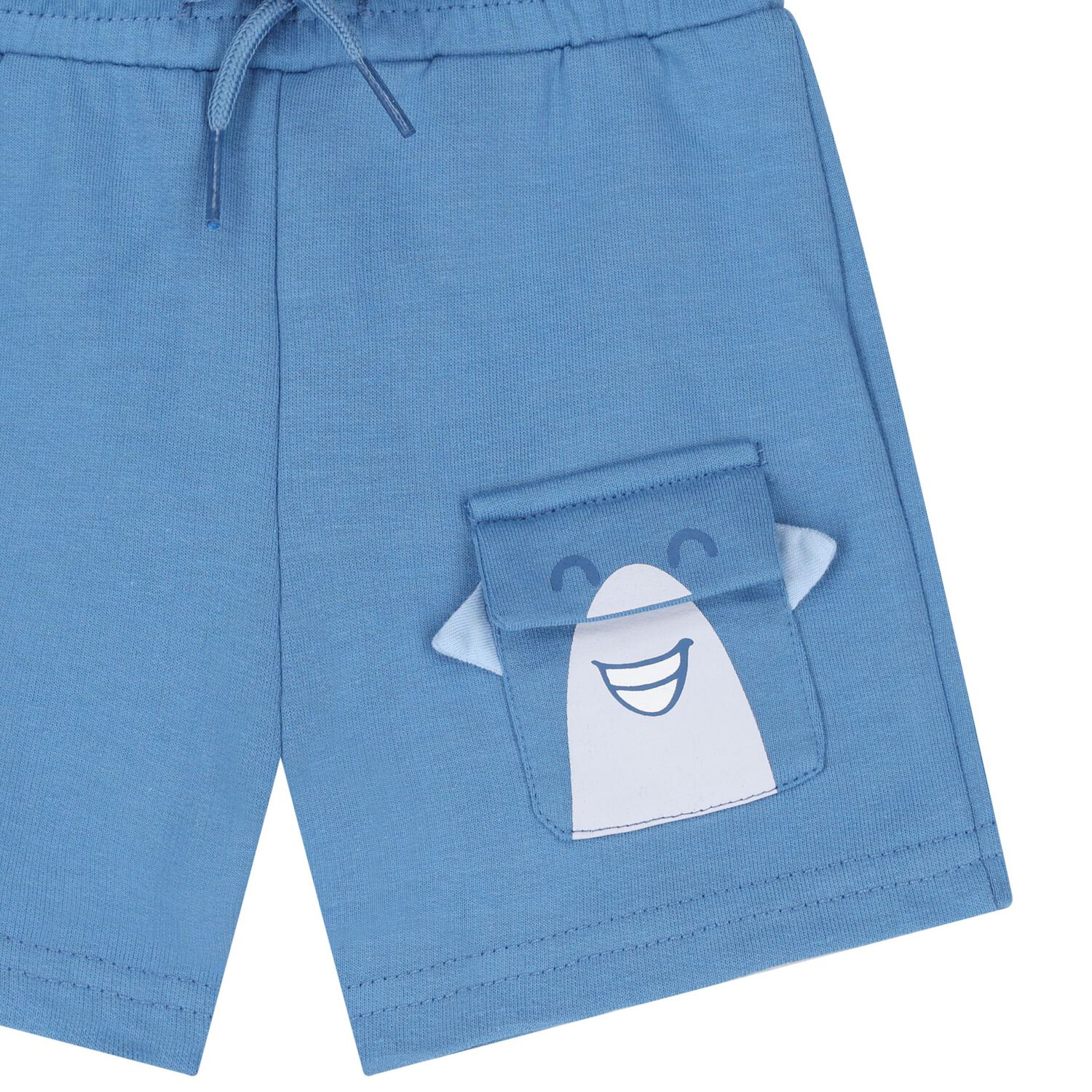 Younger Boys Blue Shark Shorts, 3, hi-res image number null