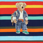 Boys Multi-Colored Striped Polo Bear T-Shirt, 1, hi-res