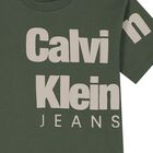 تيشيرت أولاد بالشعار باللون الأخضر, 1, hi-res