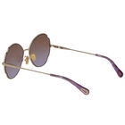Girls Gold & Purple Aviator Sunglasses, 2, hi-res