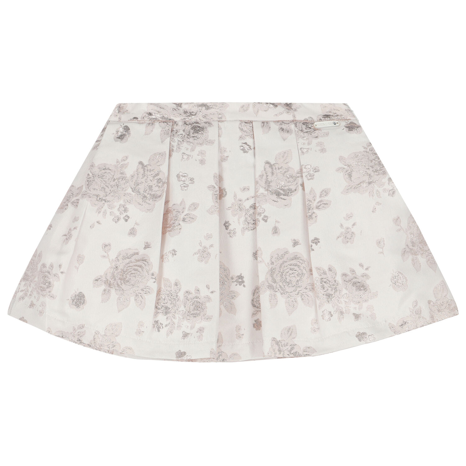 طقم تنورة ساتان باللون الذهبي, 1, hi-res