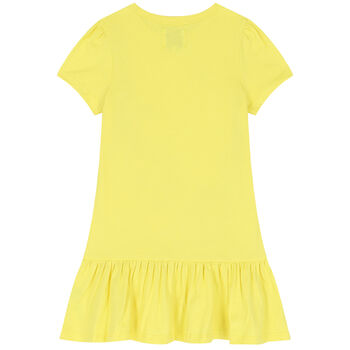 Girls Yellow Logo Dress