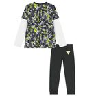 Boys Grey Logo Tracksuit, 4, hi-res