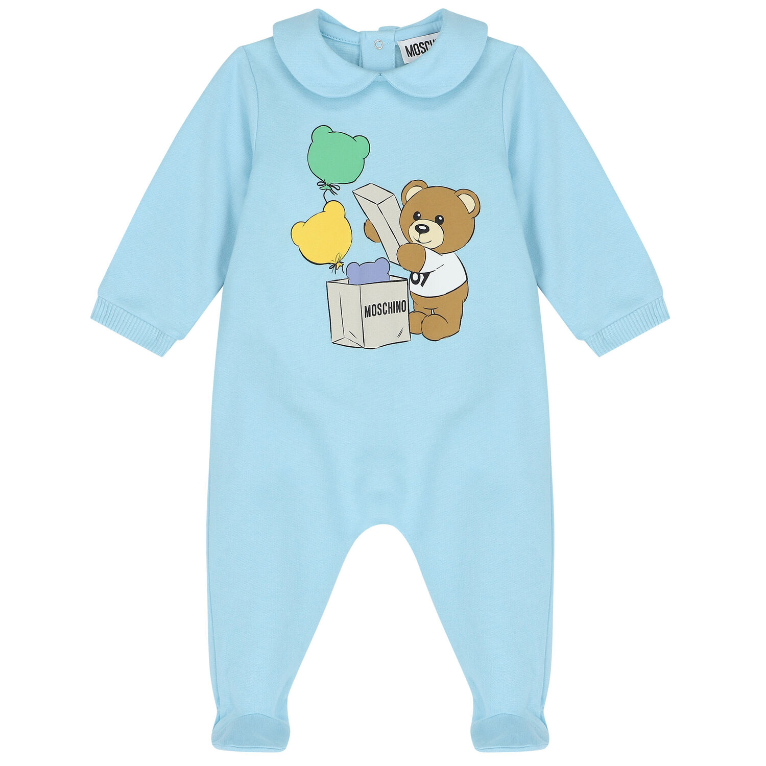 Blue Teddy Bear Logo Babygrow Gift Set, 3, hi-res