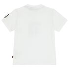 Younger Boys White Logo T-Shirt, 1, hi-res