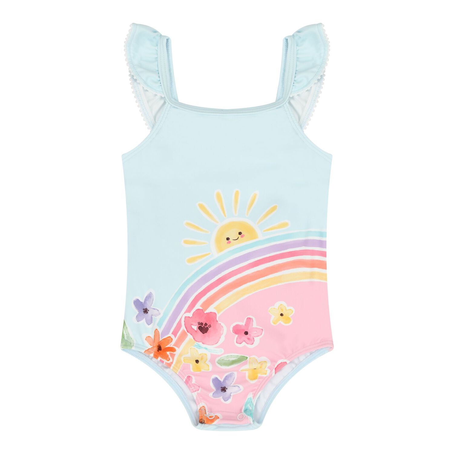 Baby Girls Rainbow Swimsuit Set, 1, hi-res