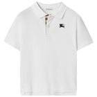 Boys White EKD Logo Polo Shirt, 1, hi-res