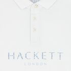 Boys White Logo Polo Shirt, 3, hi-res