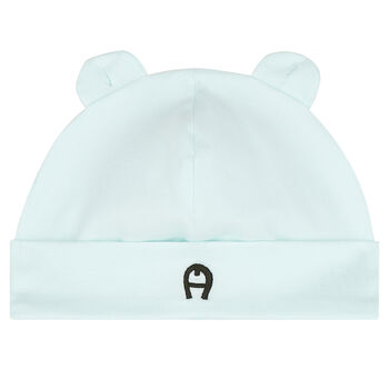 Baby Boys Blue Logo Baby Hat