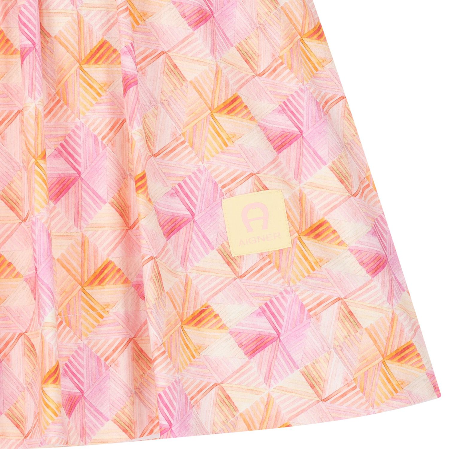 Girls Pink & Orange Logo Skirt, 2, hi-res image number null