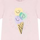 Younger Girls Pink Logo Ice Cream T-Shirt, 1, hi-res