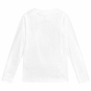 Boys White Logo Top