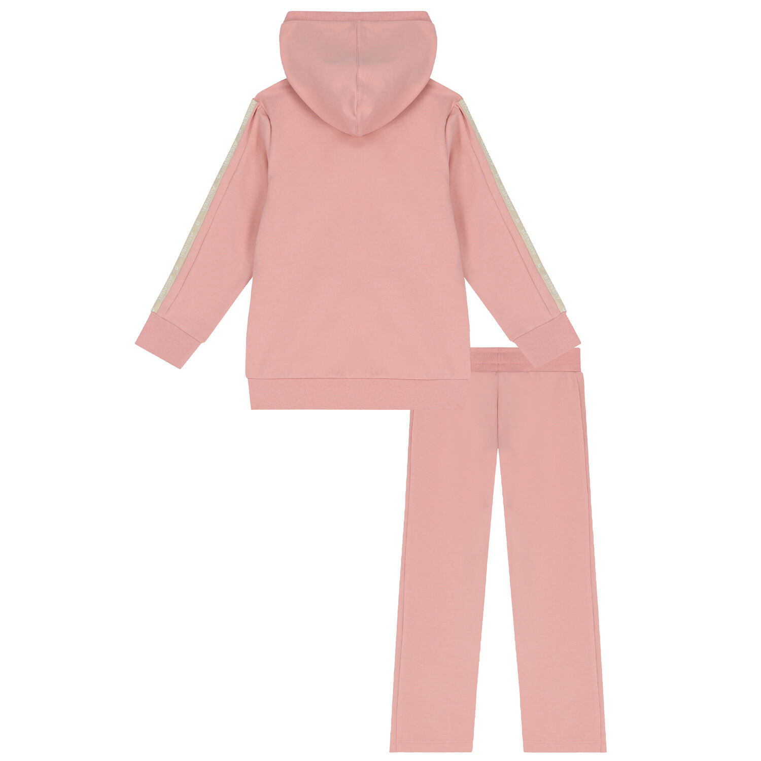 Girls Pink & Gold Logo Tracksuit, 2, hi-res image number null