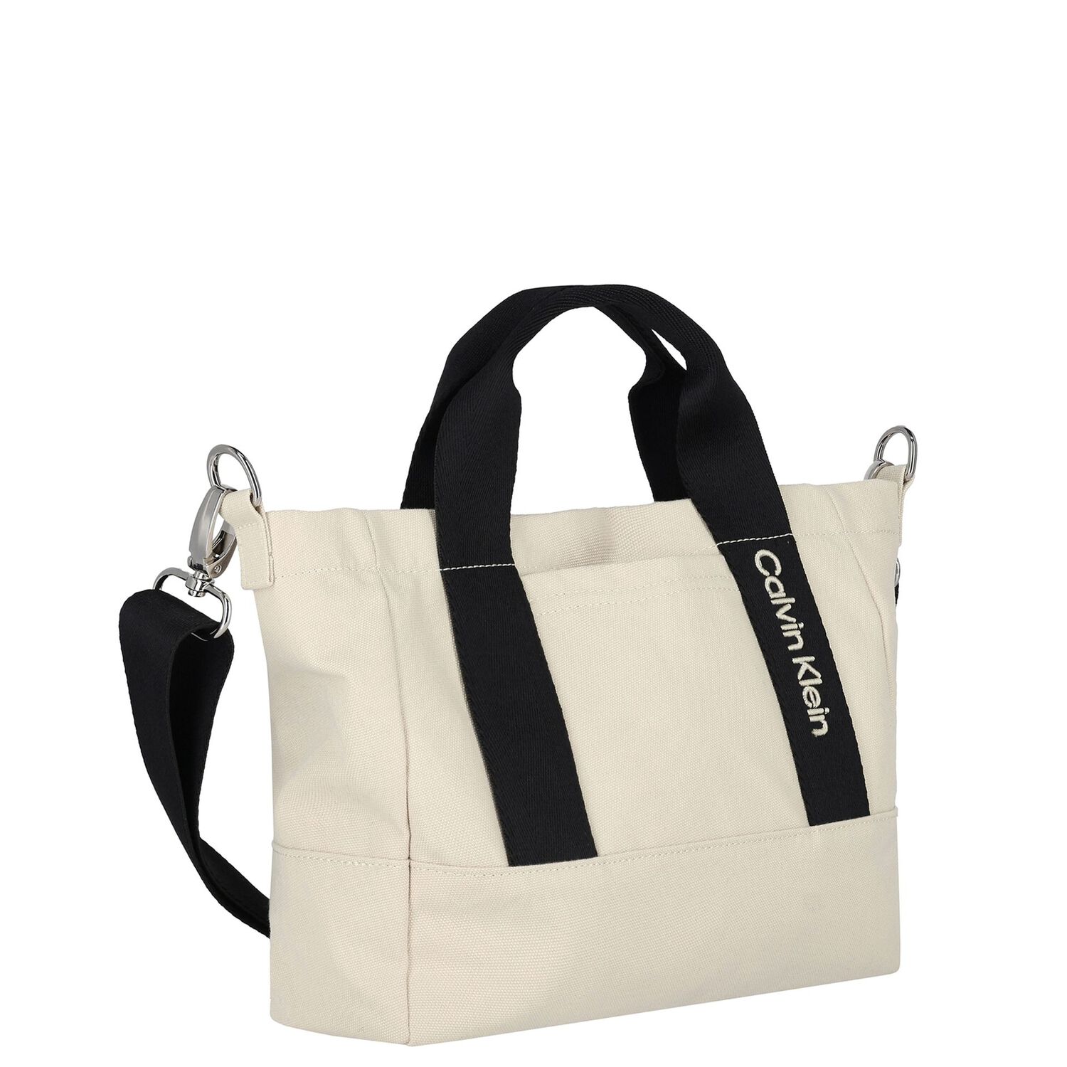 حقيبة للبنات بالشعار باللون البيج والأسود , 1, hi-res