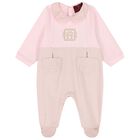 Baby Girls Pink & Gold Logo Babygrow Gift Set, 1, hi-res