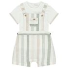 Baby Boys Striped Dungaree & T-Shirt Set, 2, hi-res