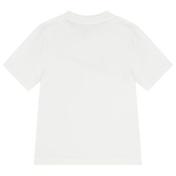 تيشيرت أبيض للأولاد بشعار Dri-Fit