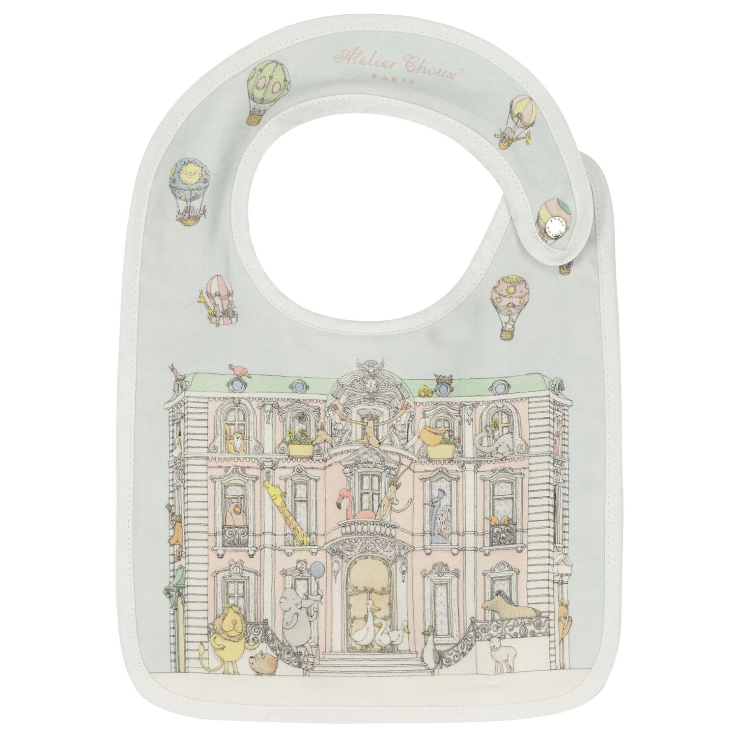 Blue & Pink Monceau Baby Bib, 1, hi-res image number null