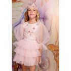 Girls Pink Embellished Tulle Dress, 1, hi-res