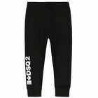 Boys Black Logo Joggers, 2, hi-res