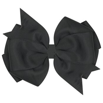 Girls Black Bow Hairclip