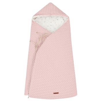 Baby Girls Ivory & Pink Hooded Reversible Nest