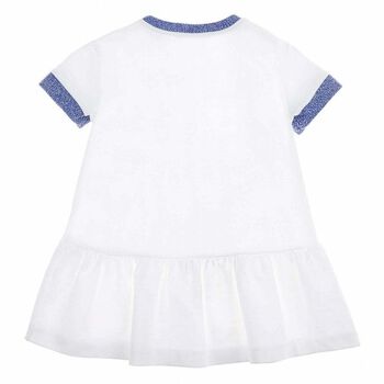 Girls White & Blue Dress