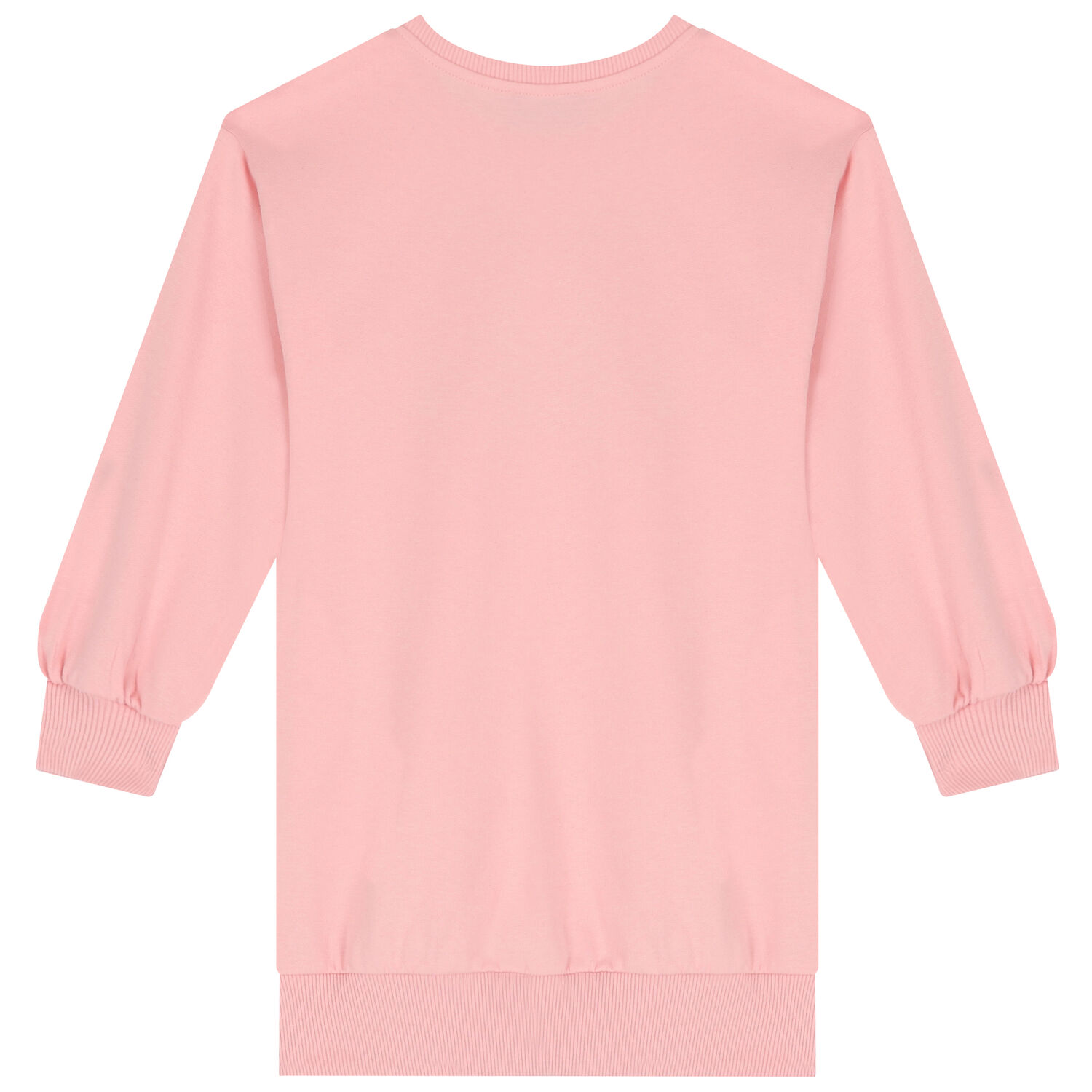 Girls Pink Teddy Bear Logo Sweatshirt Dress, 1, hi-res image number null