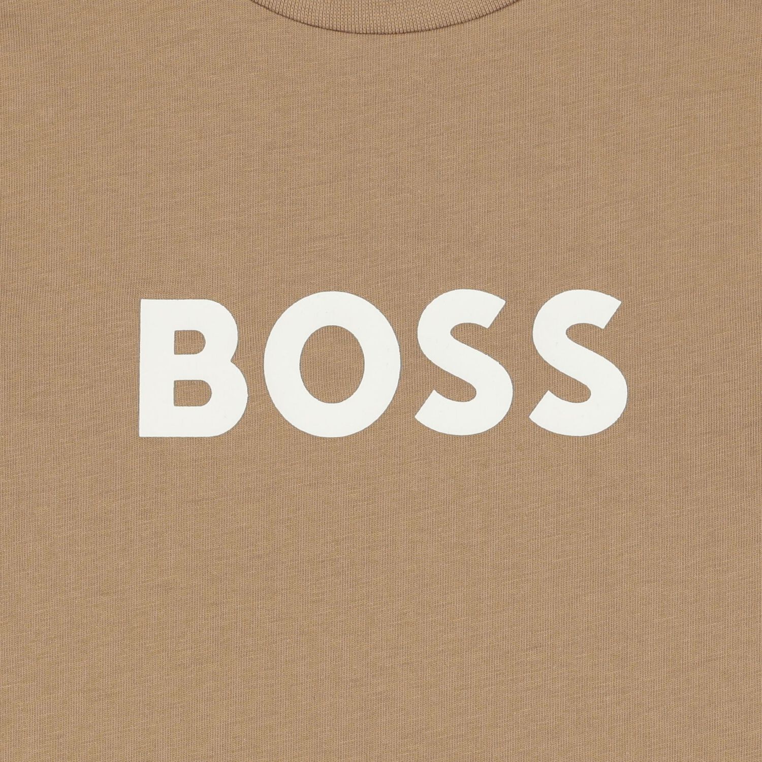 Boys Mini Me Beige Logo T-Shirt, 1, hi-res