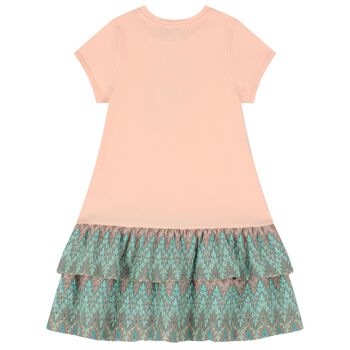 Girls Pink Logo Bag Dress