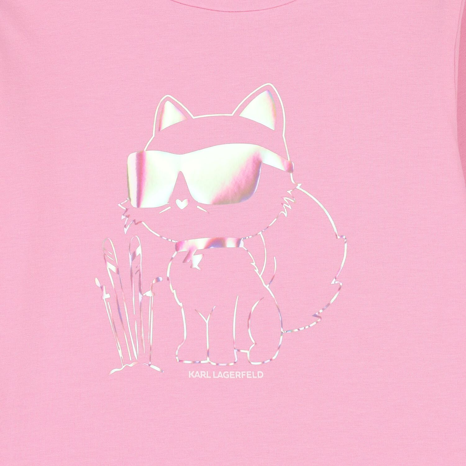 Girls Pink Choupette Long Sleeve Top, 1, hi-res