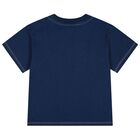 Boys Navy Blue Logo T-Shirt, 1, hi-res