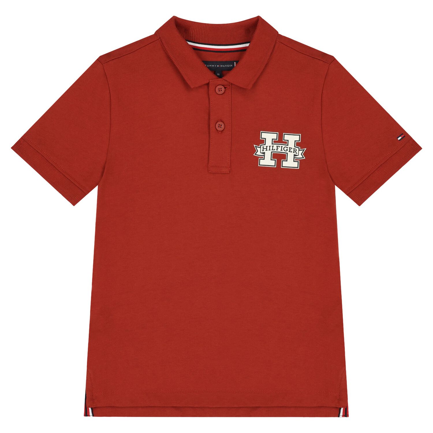 Boys Red Logo Polo Shirt, 1, hi-res