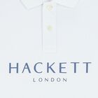 Boys White Logo Polo Shirt, 1, hi-res