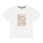 Younger Boys White Logo T-Shirt, 2, hi-res