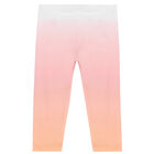 Younger Girls Pink Ombre Logo Leggings, 1, hi-res