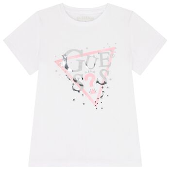 Girls White Logo T-Shirt