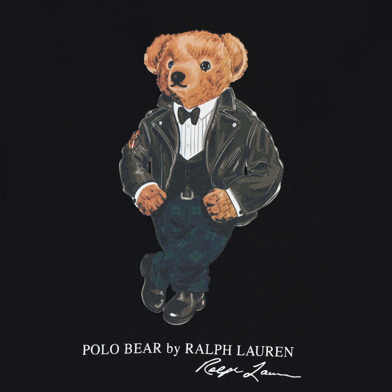 Boys Black Polo Bear T-Shirt, 1, hi-res