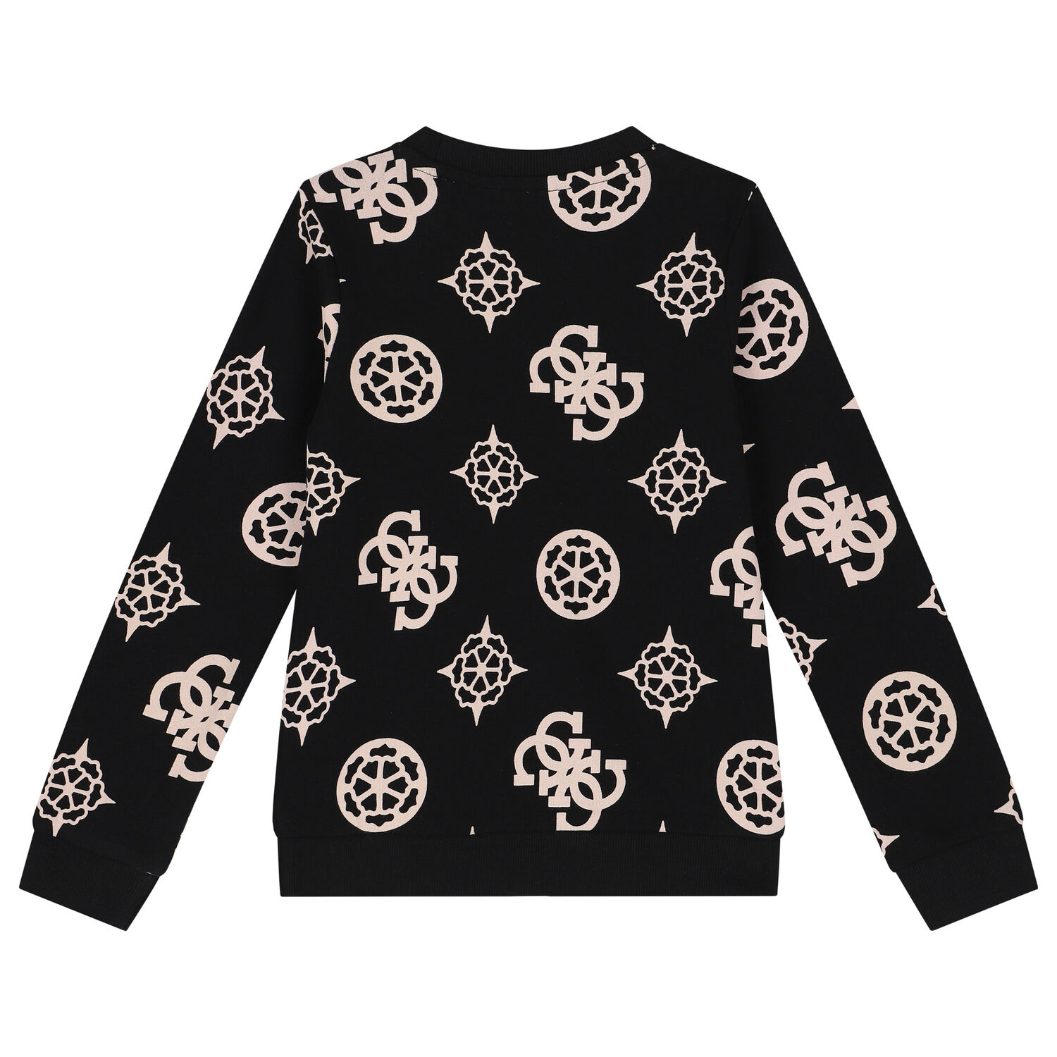 Girls Black Logo Sweatshirt, 1, hi-res