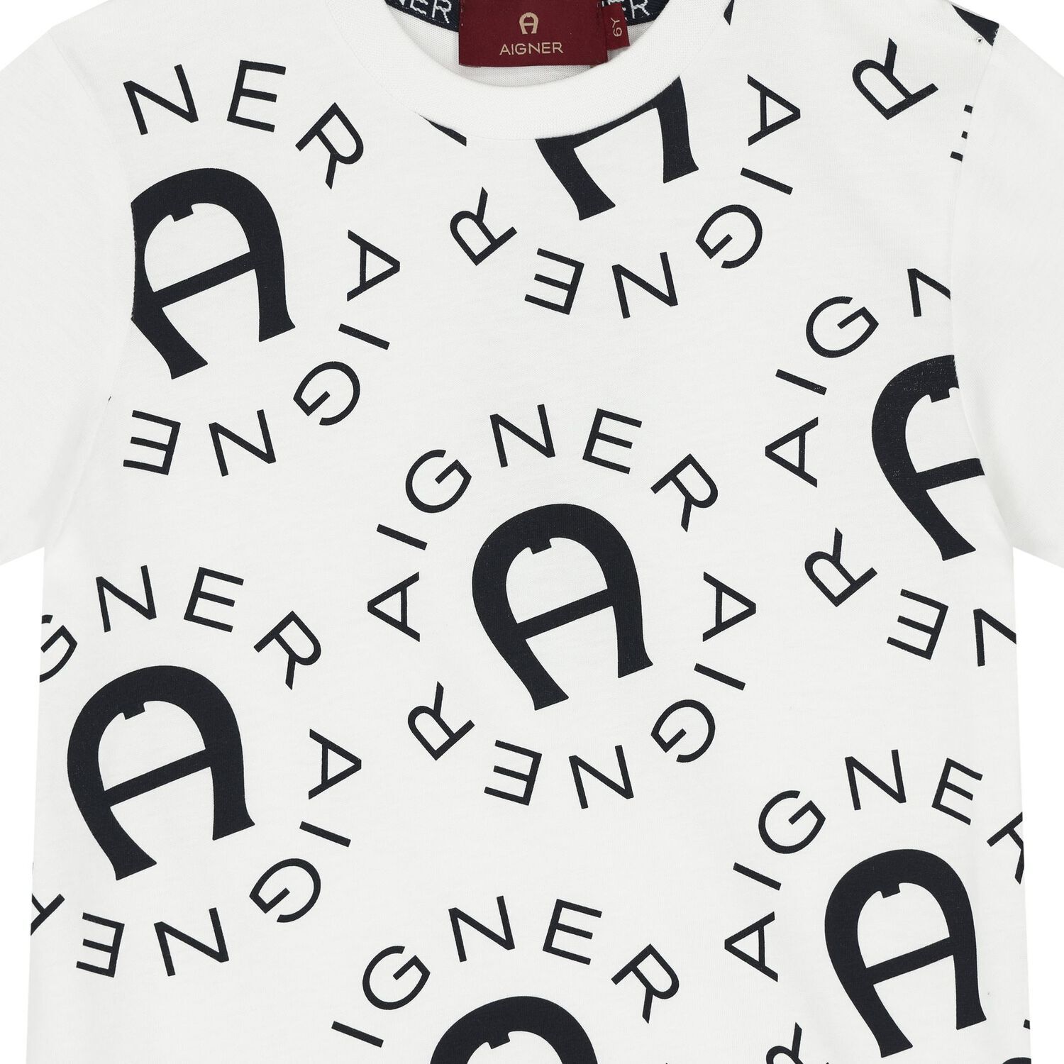 Boys White & Navy Blue Logo T-Shirt, 1, hi-res image number null