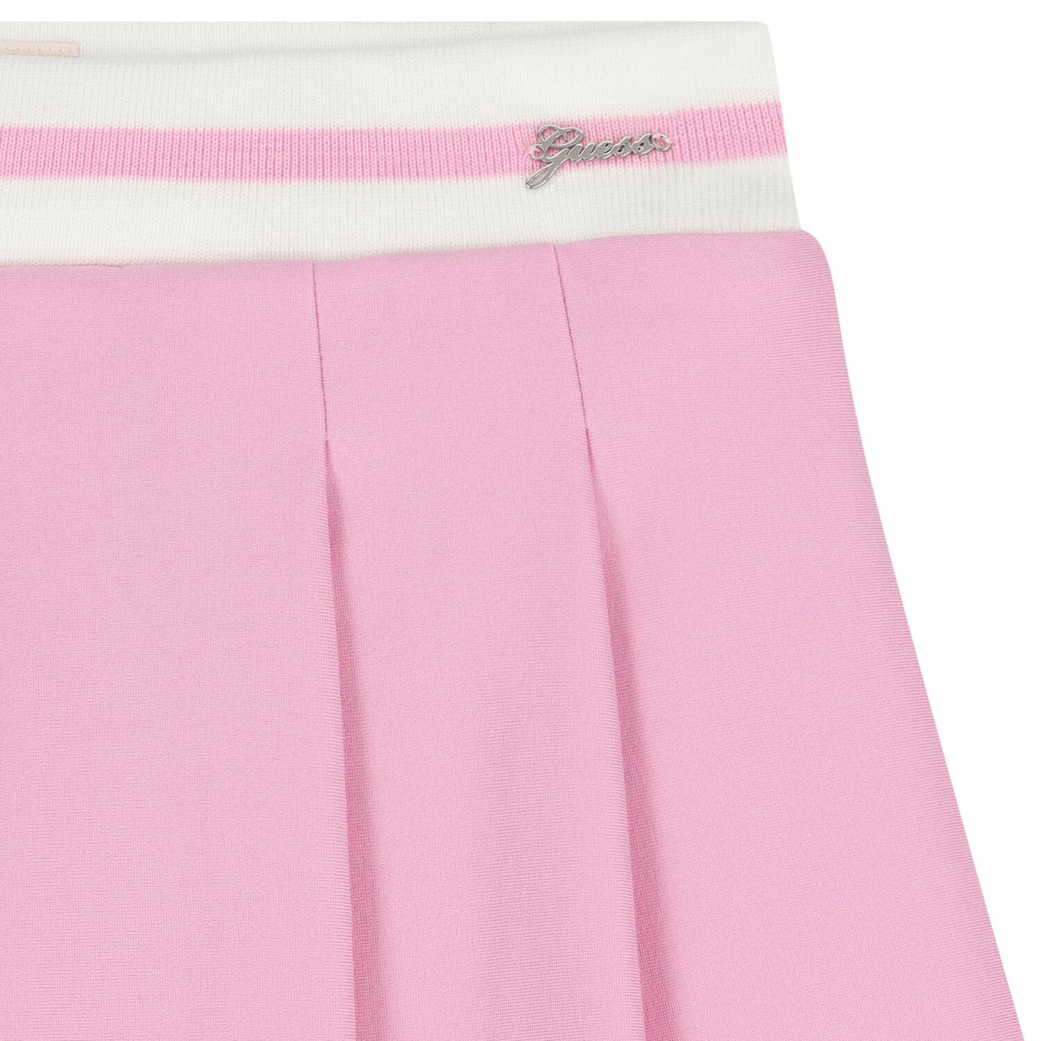 Girls Pink Logo Pleated Skirt, 1, hi-res