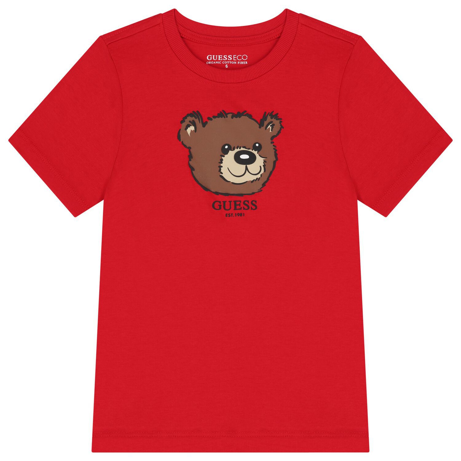 Boys Red Teddy Bear Logo T-Shirt, 2, hi-res image number null
