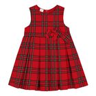 Baby Girls Red Tartan Dress, 1, hi-res