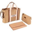 Beige Logo Baby Changing Bag, 1, hi-res